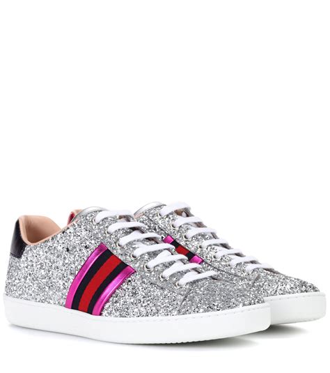 gucci glitter tennis shoes|colorful Gucci shoes.